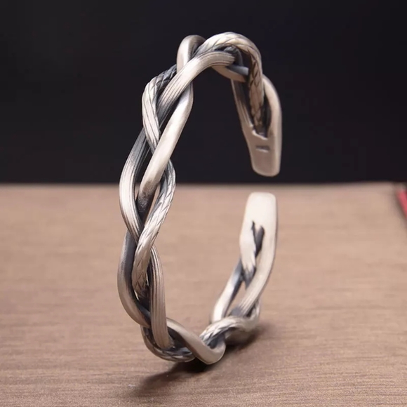NEW M/L Three Strand Cuff Bracelet | 925 Silver - Picture 2 of 13